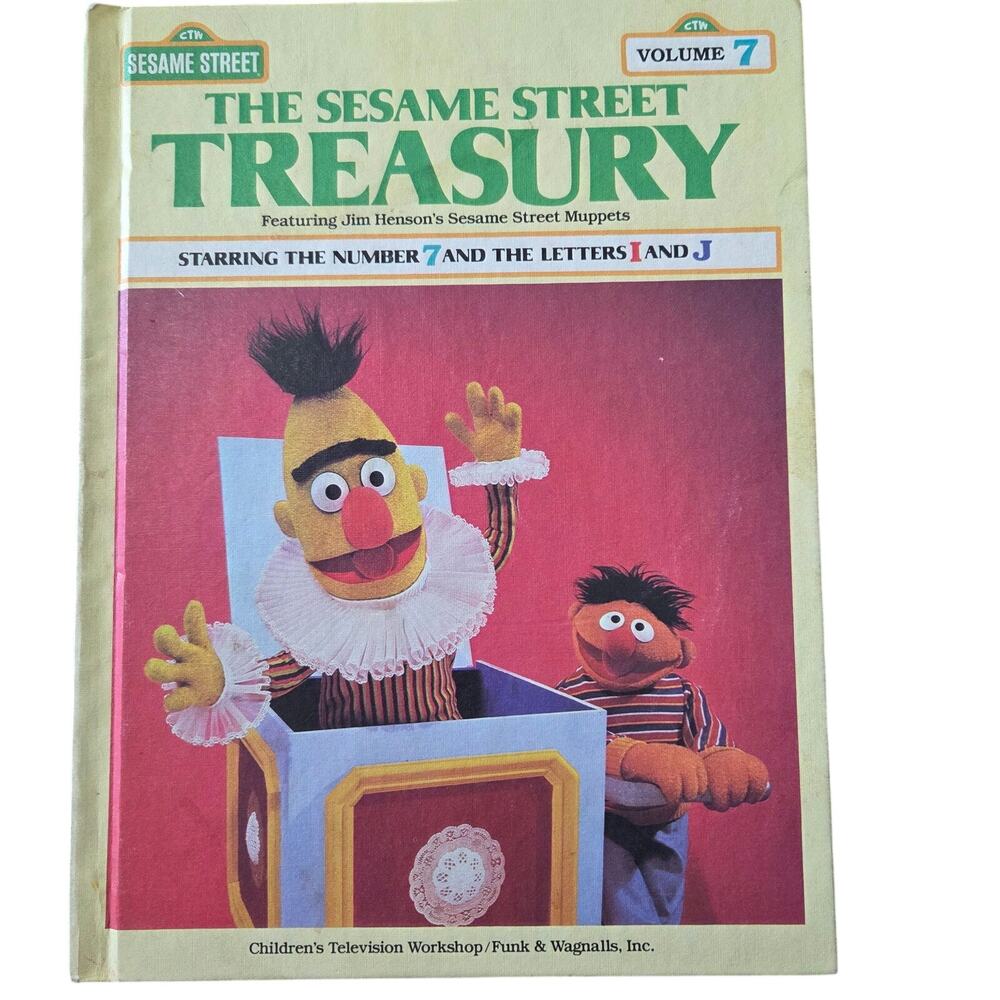 VTG The Sesame Street Treasury vol 7 starring the number 7 & letters I & J